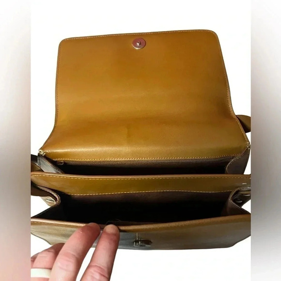 Fossil Denise Full Flap Cognac Genuine Leather Purse 90’s Inspired - Picture 8 of 16